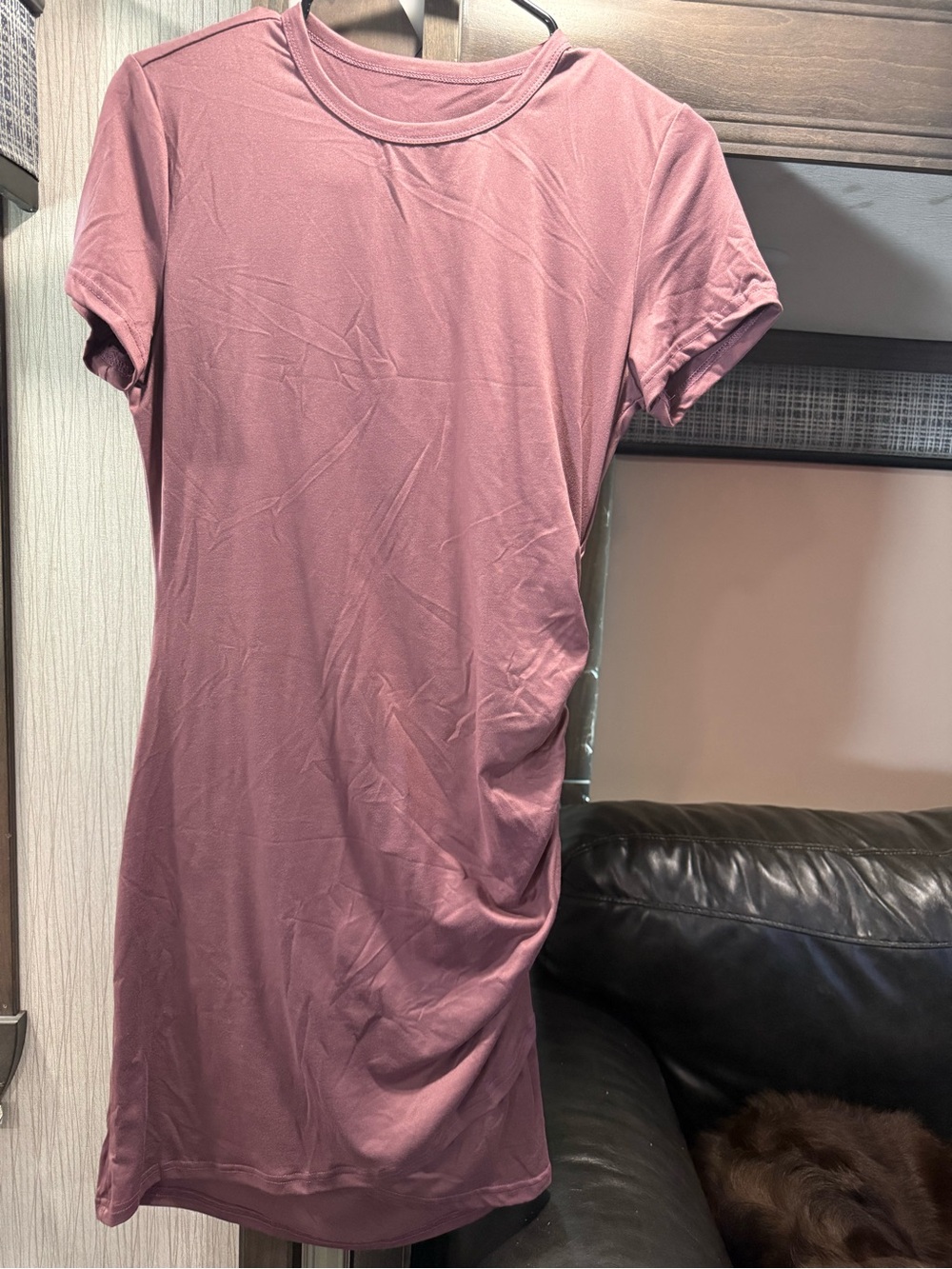 SHEIN Mauve Short Sleeve Mini Dress